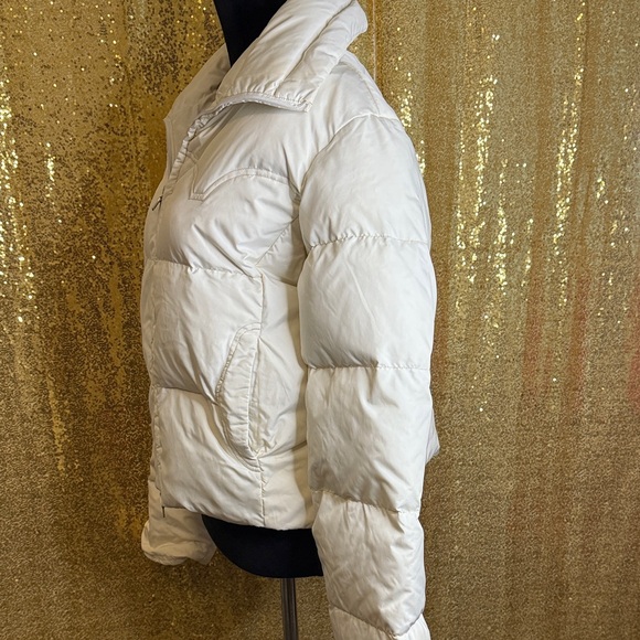 Guess Women's Cream Puffer Jacket 55 % down cluster and 45 % feathers - Picture 7 of 15